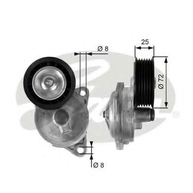 Imagine rola intinzator,curea transmisie GATES T38188