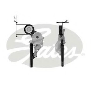 Imagine rola intinzator,curea transmisie GATES T38192