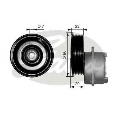 Imagine rola intinzator,curea transmisie GATES T38205