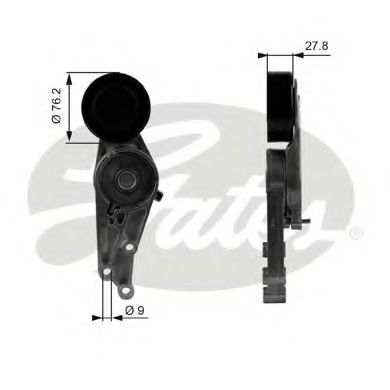 Imagine rola intinzator,curea transmisie GATES T38207