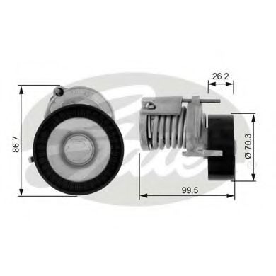 Imagine rola intinzator,curea transmisie GATES T38214