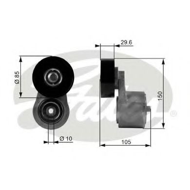 Imagine rola intinzator,curea transmisie GATES T38246