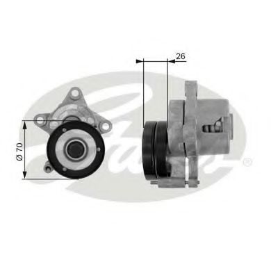 Imagine rola intinzator,curea transmisie GATES T38283