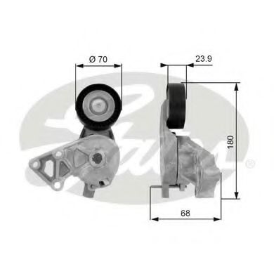 Imagine rola intinzator,curea transmisie GATES T38307