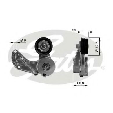 Imagine rola intinzator,curea transmisie GATES T38317