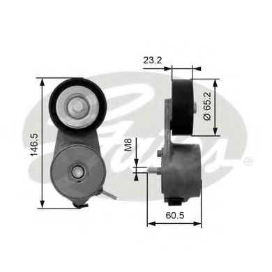 Imagine rola intinzator,curea transmisie GATES T38370