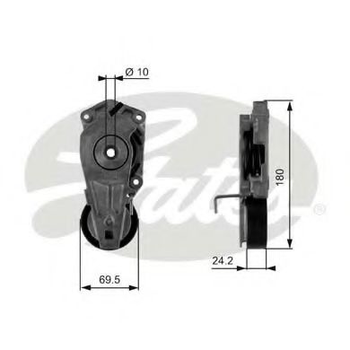 Imagine rola intinzator,curea transmisie GATES T38405