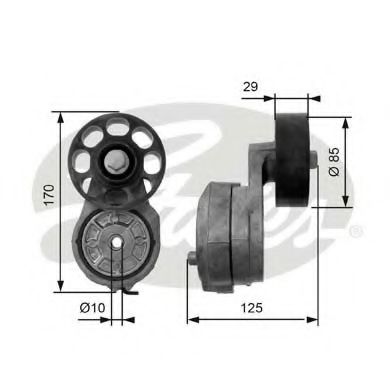 Imagine rola intinzator,curea transmisie GATES T38425