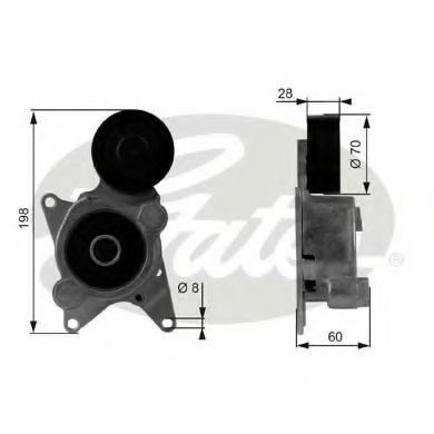 Imagine rola intinzator,curea transmisie GATES T38435