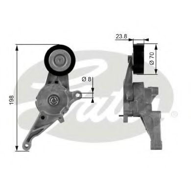 Imagine rola intinzator,curea transmisie GATES T38436