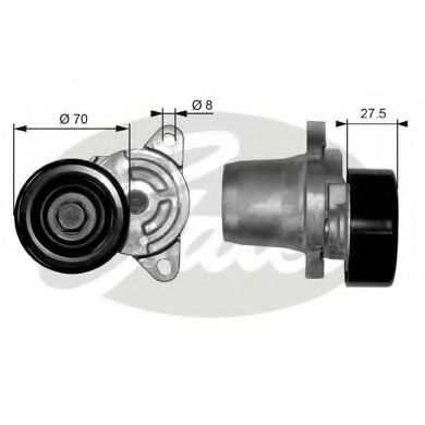 Imagine rola intinzator,curea transmisie GATES T38454