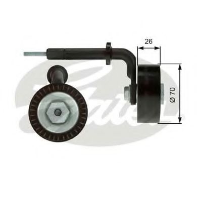 Imagine rola intinzator,curea transmisie GATES T39005