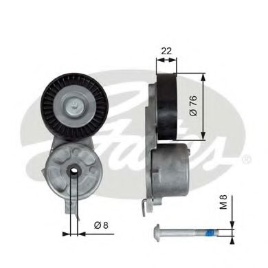 Imagine rola intinzator,curea transmisie GATES T39141