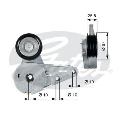 Imagine rola intinzator,curea transmisie GATES T39266