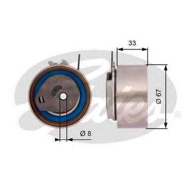 Imagine rola intinzator,curea distributie GATES T43001