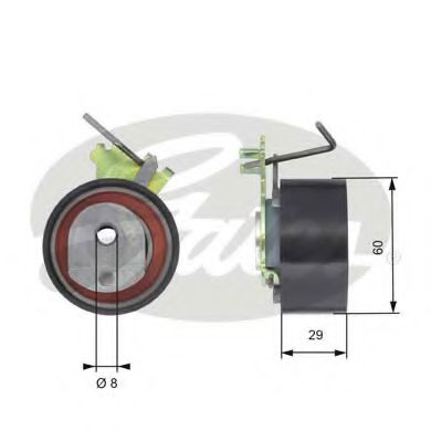 Imagine rola intinzator,curea distributie GATES T43088