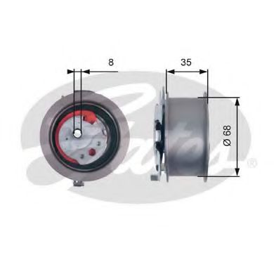 Imagine rola intinzator,curea distributie GATES T43181