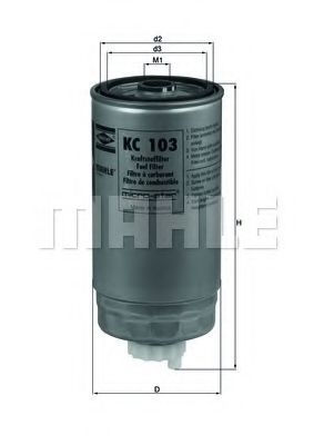 Imagine filtru combustibil KNECHT KC 103