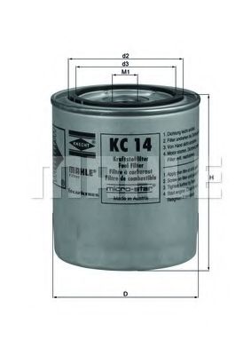 Imagine filtru combustibil KNECHT KC 14