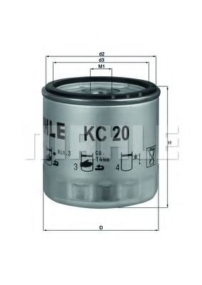 Imagine filtru combustibil KNECHT KC 20