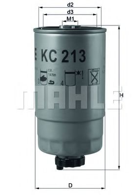 Imagine filtru combustibil KNECHT KC 213
