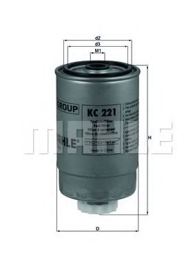 Imagine filtru combustibil KNECHT KC 221