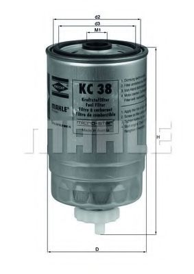 Imagine filtru combustibil KNECHT KC 38
