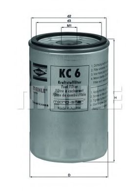 Imagine filtru combustibil KNECHT KC 6