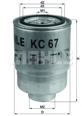 Imagine filtru combustibil KNECHT KC 67