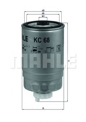 Imagine filtru combustibil KNECHT KC 68