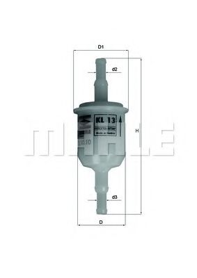 Imagine filtru combustibil KNECHT KL 13 OF