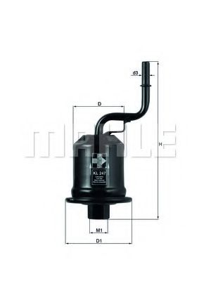 Imagine filtru combustibil KNECHT KL 247