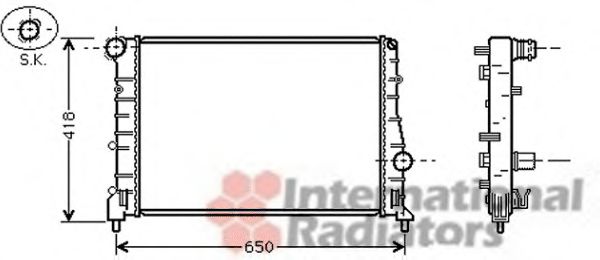 Imagine Radiator, racire motor VAN WEZEL 01002084