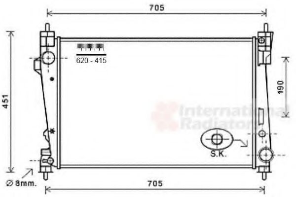 Imagine Radiator, racire motor VAN WEZEL 01002124