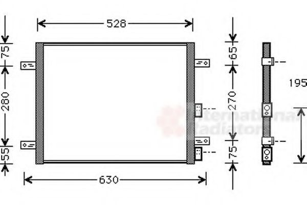 Imagine Condensator, climatizare VAN WEZEL 01005081