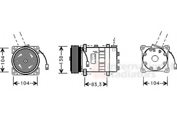 Imagine Compresor, climatizare VAN WEZEL 0100K014