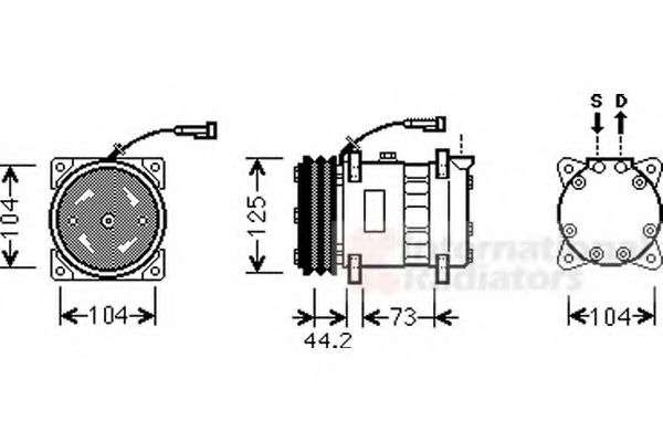 Imagine Compresor, climatizare VAN WEZEL 0100K113