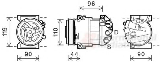 Imagine Compresor, climatizare VAN WEZEL 0100K125