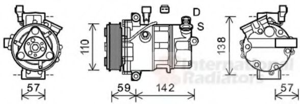 Imagine Compresor, climatizare VAN WEZEL 0100K127