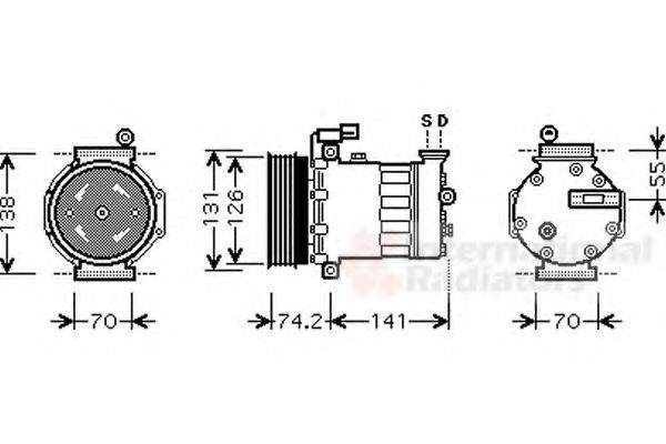 Imagine Compresor, climatizare VAN WEZEL 0200K171