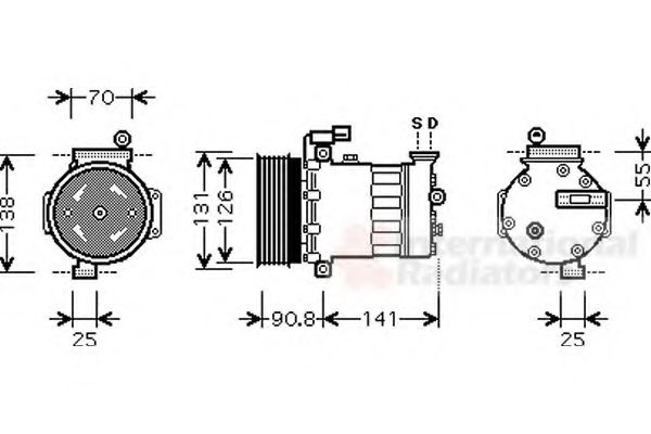 Imagine Compresor, climatizare VAN WEZEL 0200K172