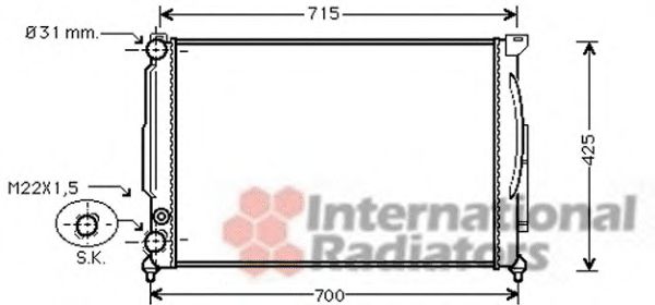 Imagine Radiator, racire motor VAN WEZEL 03002105