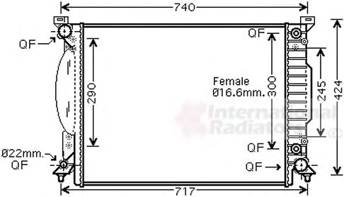 Imagine Radiator, racire motor VAN WEZEL 03002242