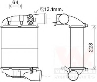 Imagine Intercooler, compresor VAN WEZEL 03004186