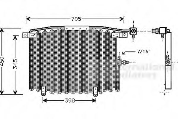 Imagine Condensator, climatizare VAN WEZEL 03005115