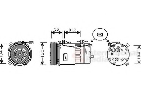 Imagine Compresor, climatizare VAN WEZEL 0300K003