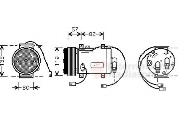 Imagine Compresor, climatizare VAN WEZEL 0300K143