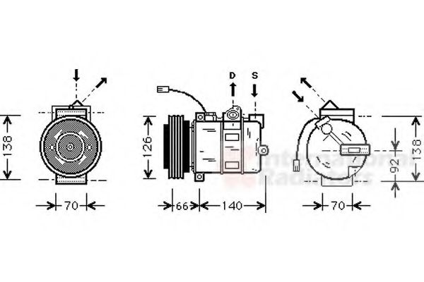 Imagine Compresor, climatizare VAN WEZEL 0300K150