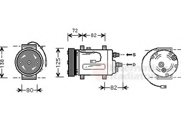 Imagine Compresor, climatizare VAN WEZEL 0300K178