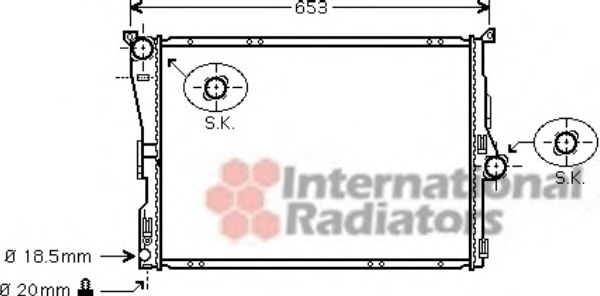 Imagine Radiator, racire motor VAN WEZEL 06002288